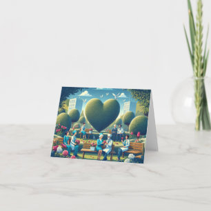 Herzen im Gesundheitswesen Karte