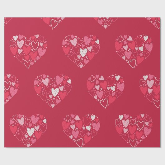 Herzen im Herzen Geschenkpapier (Flach)