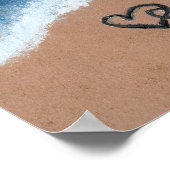Herzen im Sand Poster (Ecke)