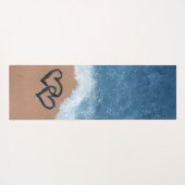 Herzen im Sand Yogamatte (Rückseite (Horizontal))