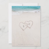 Herzen im Sandstrand Datum speichern Save The Date (Rückseite)