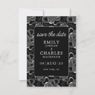 Herzen im Überfluss Elegante Hochzeit Save The Date
