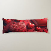 Herzen in 3D Seitenschläferkissen (Rückseite)