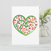 Herzen in den Herz-Einladungen Einladung (Stehend Vorderseite)