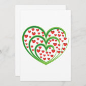 Herzen in den Herz-Einladungen Einladung (Vorne/Hinten)