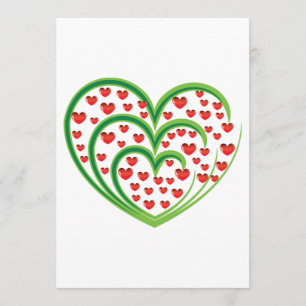 Herzen in den Herz-Einladungen Einladung