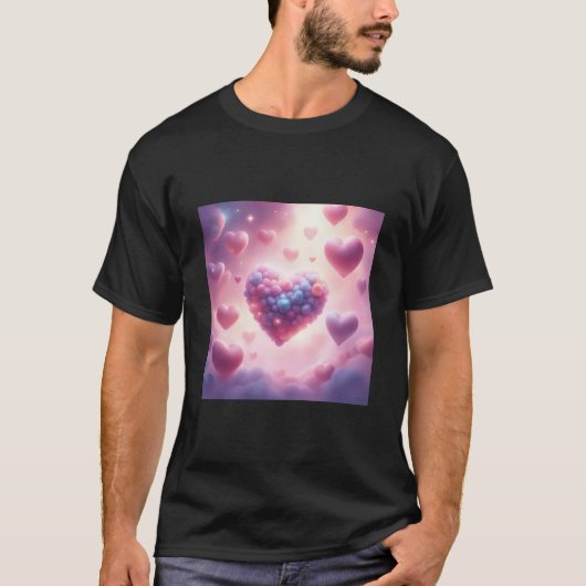 Herzen in den Wolken T-Shirt (Vorderseite)