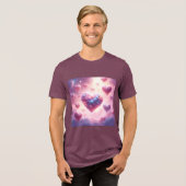 Herzen in den Wolken Tri-Blend Shirt (Vorderseite voll)