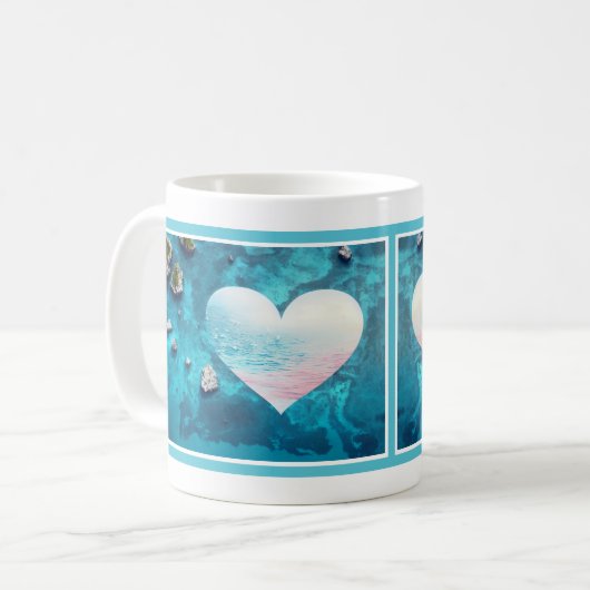 Herzen in der Tasse des Ozeans (Vorderseite Links)