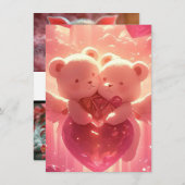 Herzen in Harmonie: Einladung zu süßen Hochzeiten" (Vorne/Hinten)