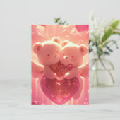 Herzen in Harmonie: Einladung zu süßen Hochzeiten" (Stehend Vorderseite)