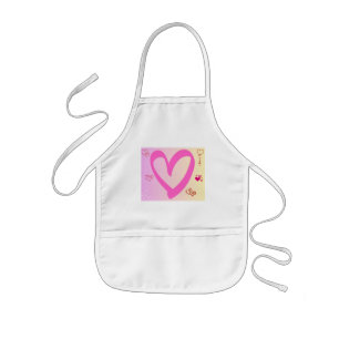 Herzen in rosa Verlauf Kinderschürze