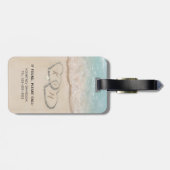 Herzen in Shoreline-Paaren Gepäckanhänger (Rückseite horizontal)