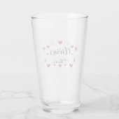 Herzen Junggesellinnen-Abschiedsparty Glas (Rückseite)