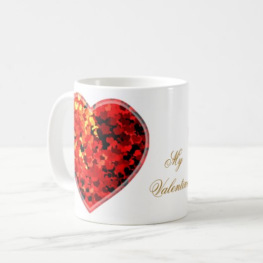 HERZEN KAFFEETASSE (Vorderseite Links)