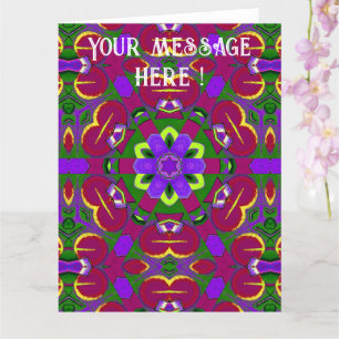 Herzen Kaleidoskop - Hearts painting kaleidoscope Karte