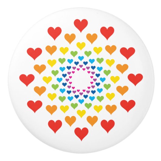 Herzen Keramikknauf (Vorderseite)