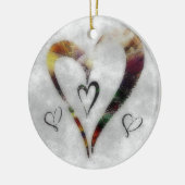 Herzen Keramikornament (Links)