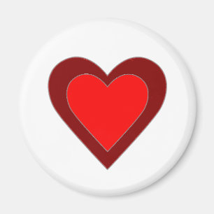 Herzen Konzentrisch Rot Valentinstag 4Lorraine Magnet