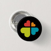 Herzen Kreuz Button (Vorne & Hinten)