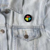 Herzen Kreuz Button (Beispiel)