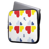 Herzen Kreuz Laptopschutzhülle (Vorderseite Links)