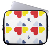 Herzen Kreuz Laptopschutzhülle (Vorderseite)