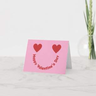 Herzen lächeln Frohe Valentinstagsgrüße Dankeskarte