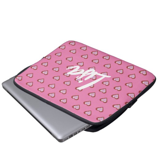 Herzen Laptopschutzhülle (Vorne Knopf)