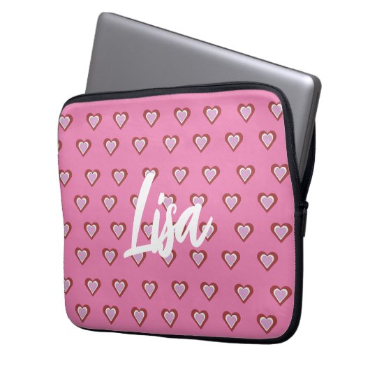 Herzen Laptopschutzhülle (Vorderseite Links)