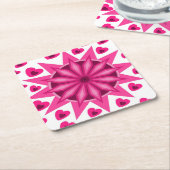 HERZEN LIEBE GIRLFRIEND EHEFRAU JAHRESGIFT PARTY UNTERSETZER (angewinkelt)