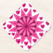 HERZEN LIEBE GIRLFRIEND EHEFRAU JAHRESGIFT PARTY UNTERSETZER (Vorderseite)