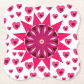 HERZEN LIEBE GIRLFRIEND EHEFRAU JAHRESGIFT PARTY UNTERSETZER (Vorderseite)