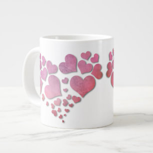 Herzen * Liebe-Kaffee-Tasse - Herzen - Jumbo-Tasse