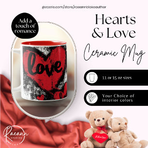 Herzen & Liebe Zweifarben-Keramikbecher Zweifarbige Tasse