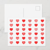 Herzen Liebesmuster Postkarte (Vorne/Hinten)