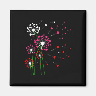 Herzen Löwenzahn Blumen Liebhaber Valentinstag Ga Magnet