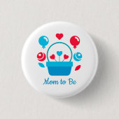 Herzen, Luftballons und Herz-Korb Button (Vorderseite)
