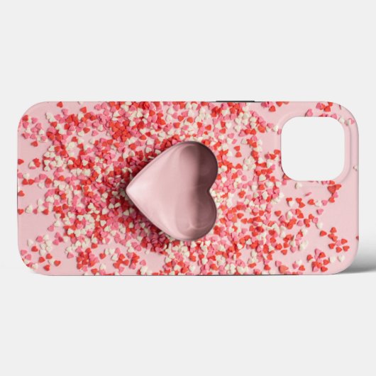 Herzen mit Konfetti-Sprinklen Case-Mate iPhone Hülle (Rückseite (Horizontal))