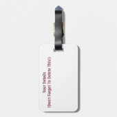 HERZEN MIT LIEBE GEPÄCKANHÄNGER (Rückseite vertikal)