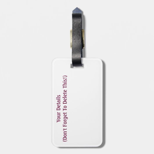 HERZEN MIT LIEBE GEPÄCKANHÄNGER (Rückseite vertikal)