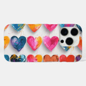 Herzen mit Skizzen und Tropfen Case-Mate iPhone Hülle (Rückseite (Horizontal))
