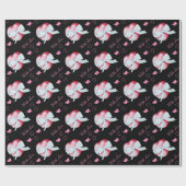 Herzen mit weißem Bogen romantisches Kunstdesign Geschenkpapier (Flach)