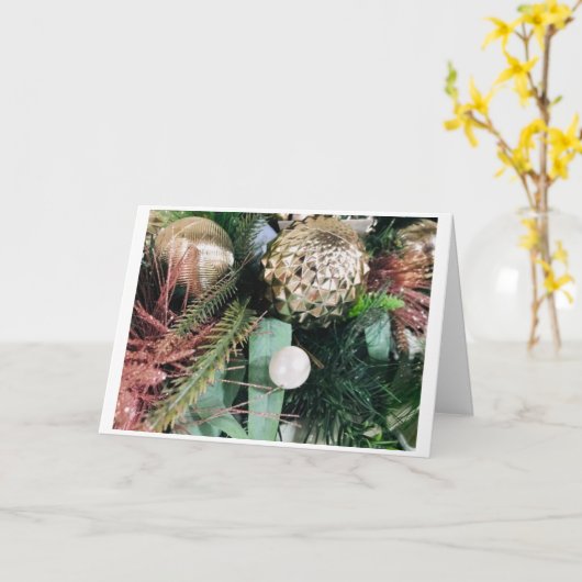 HERZEN MIT WÜNSCHEN FÜR SCHÖNE CHRISTMAS. KARTE (Gelbe Blume)