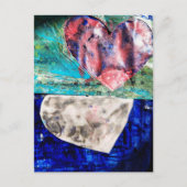 Herzen Mixed Media Postkarte (Vorderseite)