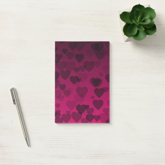 Herzen Muster 18 Post-it Klebezettel (Büro)