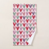 Herzen Muster 1 Badhandtuch Set (Handtuch)