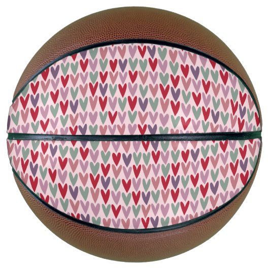 Herzen Muster 1 Basketball (Vorderseite)