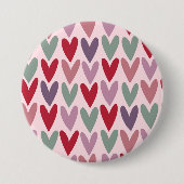 Herzen Muster 1 Button (Vorderseite)