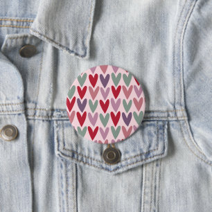 Herzen Muster 1 Button